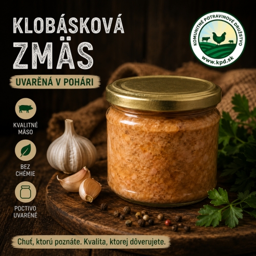 100% klobásková zmes v pohári