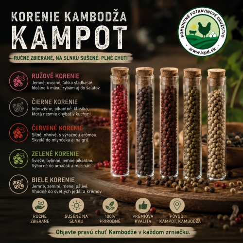 Kampotské korenie zelené
